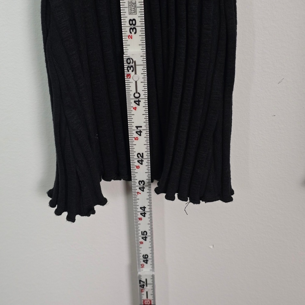 Lovers and Friends Ribbed Knit Pants Women XL Black Flare Capsule USA Chic Modal - Picture 4 of 13